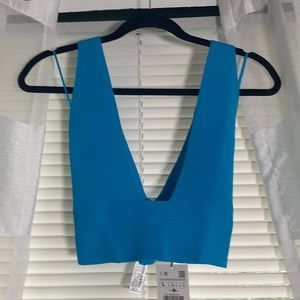 Zara ribbed crop top sz L